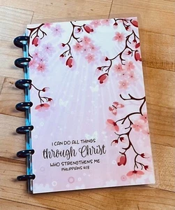 *All Things Through Christ* Front/Back Cover Set 4 use with MINI HAPPY Planner- - Picture 1 of 4