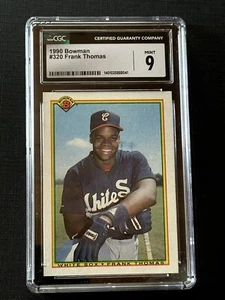 1990 Bowman Frank Thomas HOF ROOKIE RC #320 CGC 9 Mint - Picture 1 of 2