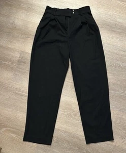 H&M Black Pull On Elastic Waist Women’s Business or Casual Pants Size 2. - Picture 1 of 7