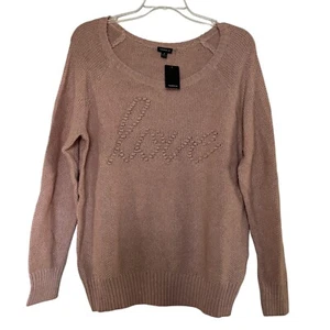 Women’s Torrid Love Knit Sweater in Pink Sz 2 NWT - Picture 1 of 3