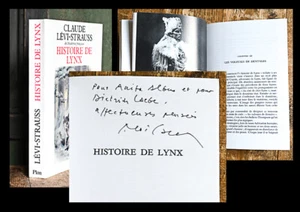 1991 Con Dedica Firmata Claude Levi-Strauss Histoire de Lynx - Foto 1 di 1