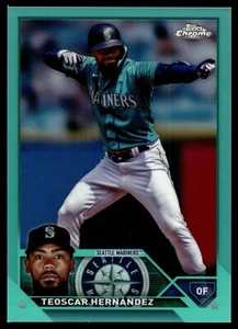 2023 Topps Chrom Update TEOSCAR HERNANDEZ AQUA REFRAKTOR 52/199 USC160 SEELEUTE - Bild 1 von 2