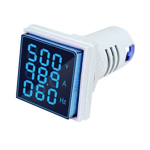 Three-Digit Display AC Current Voltage Frequency 3-in-1 Indicator 22mm K8Y1 - Picture 1 of 8