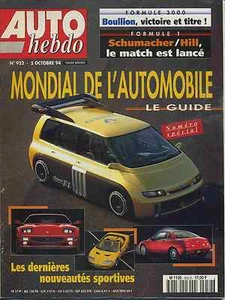 AUTO HEBDO n°952 05/10/1994 HILL vs SCHUMACHER MONDIAL de L'AUTO - Bild 1 von 1