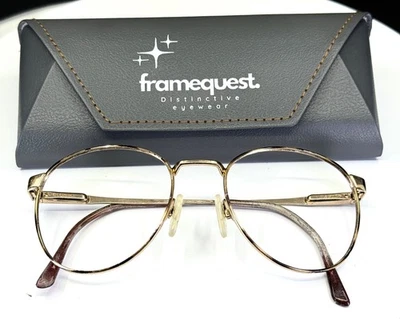 VTG SAFILO Gold Brown Unisex Classic Round Full Rim Eyeglasses FRAMES ONLY - Image 1 of 4