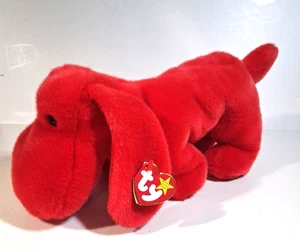 Ty Beanie Buddies Rover Red Dog Plush With Hang Tag 13" long - Picture 1 of 8