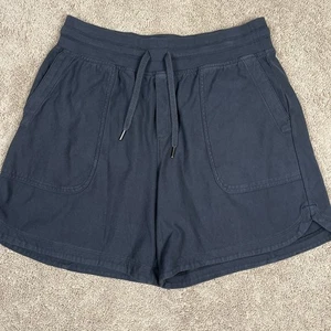 Athleta Shorts Womens M Black Farallon Midi Short Classic Resort Travel Lounge - Picture 1 of 11