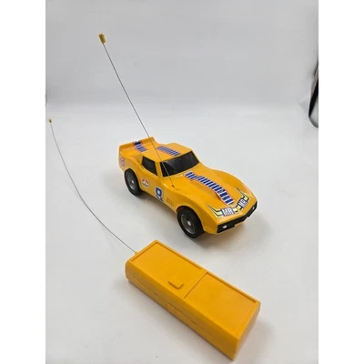 Vintage 1977 Radio Controlled Yellow Corvette Toy Vanity Fair - Image 1 of 4