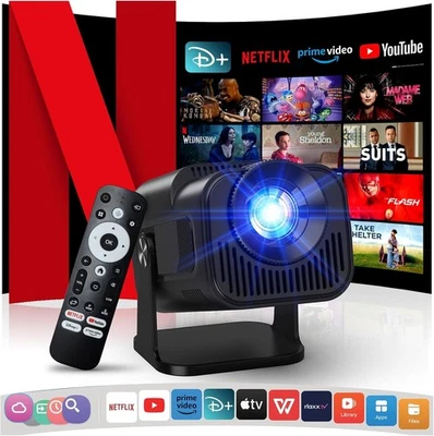 4K Projector Wifi Bluetooth 1080P Native - Official NetfIix/YouTube/Prime Video - Image 1 of 4