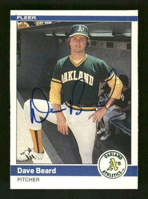 1984 Fleer  438 Dave Beard signed auto autograph  centered strong color ASC BXCP - Image 1 of 2