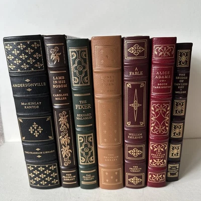 LOT OF 7 THE FRANKLIN LIBRARY LEATHER/HARDCOVER W/GOLD GUILED EDGES EUC - Image 1 of 4