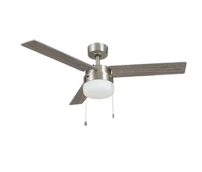 Hampton Bay Montgomery II 44 in. Indoor Brushed Nickel Ceiling Fan w/Light Kit - Image 1 of 4