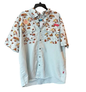 Magellan Shirt Mens Large Blue Fish Gear Shiner Vented Fishing Relaxed Fit - Picture 1 of 5