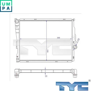 RADIATOR ENGINE COOLING 703-0006-R FOR BMW Z4/E86/Roadster/E85 M43B19 1.9L 4cyl - Picture 1 of 8