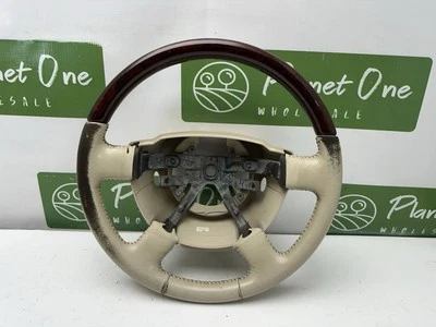 2003-2006 Lincoln Navigator Aviator Wood Steering Wheel Tan 30328471 OEM - Image 1 of 4