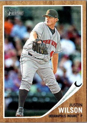 2011 Topps Heritage Minor League Justin Wilson #139 Indianapolis Indians - Image 1 of 2