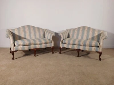 Pair Baker Furniture STATELY HOMES Mahogany Chippendale Settees Sofas   - Image 1 of 4