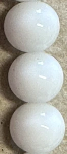 White Opaque Glass Beads Round 10mm 16" Strand 40 beads - Picture 1 of 18