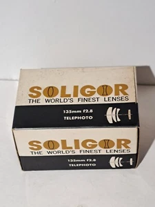 VINTAGE SOLIGOR 135MM F2.8 TELEPHOTO LENS MADE IN JAPAN IN BOX - Picture 1 of 5