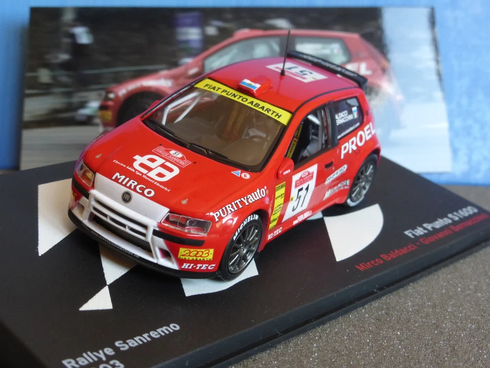 Fiat Punto S1600 #51 San Remo Rally 2003 Baldacci Bernacchini 1/43 Ixo Altaya Foto 1 de 1