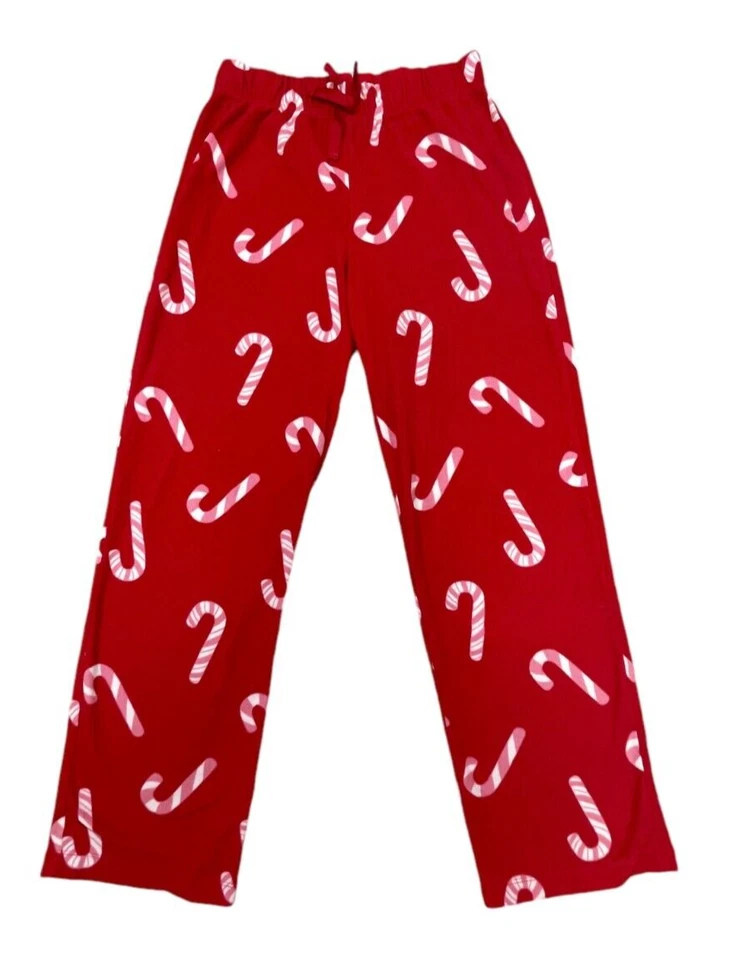 Pijama/pantalones de salón Old Navy rojo bastón de caramelo para niña TALLA-XL Foto 1 de 4