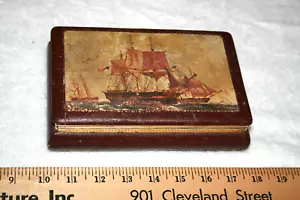 Vintage Fausto Cordum Florenz Italien Leder Schmuck Box Versand - Bild 1 von 7