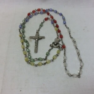Religious Rosary 24" Colorful Beads - Picture 1 of 10