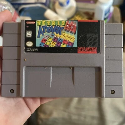Tetris Attack (Super Nintendo SNES, 1996) Authentic Tested Works - Image 1 of 3