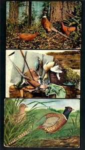 #719 Pheasants Signed?, Hunters "Bounty" Rifle Basket Feather Hat Birds Ducks - Picture 1 of 2