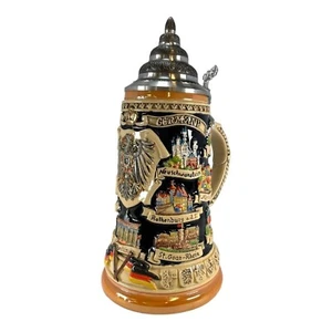 Deutschland Germany Eagle City Panorama LE German Stoneware Beer Stein .75 L - Bild 1 von 8