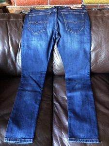 DIESEL THOMMER SLIM FIT LEG JEANS STRETCH SIZE 30W 32L DISTRESSED BLUE DENIM NEW - Picture 1 of 22
