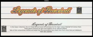 USA5 #3408 MNH Legends of Baseball s/a - Banner - Bild 1 von 1