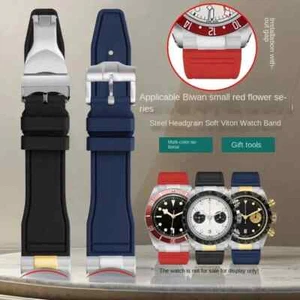 Correa de reloj de goma flúor para Tudor Black Bay M79230R M79363N 20 21 22 mm correa FKM - Imagen 1 de 48