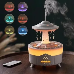 Luftbefeuchter Aromatherapie Regengeräusch Diffusor Lampe Regenwolke DE - Bild 1 von 13