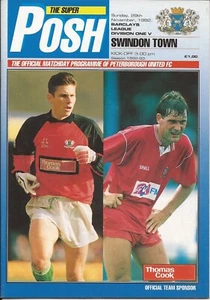 Football Programme Peterborough United v Swindon Town - Div 1 - 29/11/1992 - Picture 1 of 1