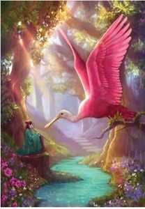 Pink Crane DIY Full Round Drill 30x40cm Diamond Painting - Picture 1 of 3