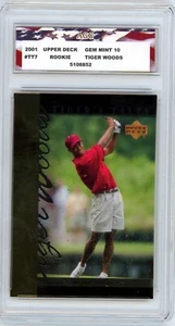 2001 Upper Deck Rookie #TT7 Tiger Woods AGC 10 Gem Mint - Picture 1 of 2