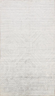 One-of-a-kind Rectangle Geometric Modern Gabbeh Rug Hand-knotted Wool 5x8 ft - Image 1 of 4