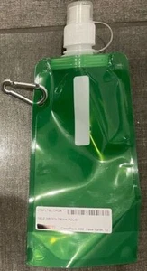 16 OZ. Green Reusable Drinking Pouch With Clip - FREE SHIPPING - Picture 1 of 1
