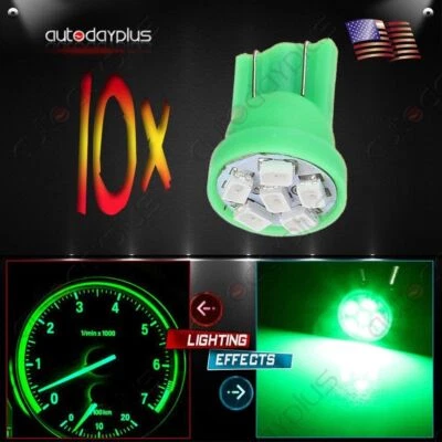 10X Verde T10 168 6-3020-SMD LED Salpicadero Bombillas Luz Lámpara Para Toyota Foto 1 de 4