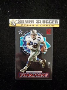 2022 Emmitt Smith Panini Clearly Donruss Champions Red /49 #CC-11 Dallas Cowboys