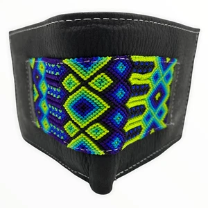 Mexican Embroidered Genuine Leather Wallet for Men - Cool Colors. - Picture 1 of 5