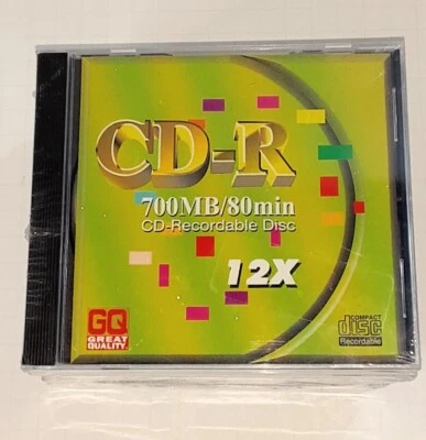GREAT QUALITY GQ 12X/700MB/80MIN CD-R 10PK ~BRAND NEW~ - Image 1 of 4