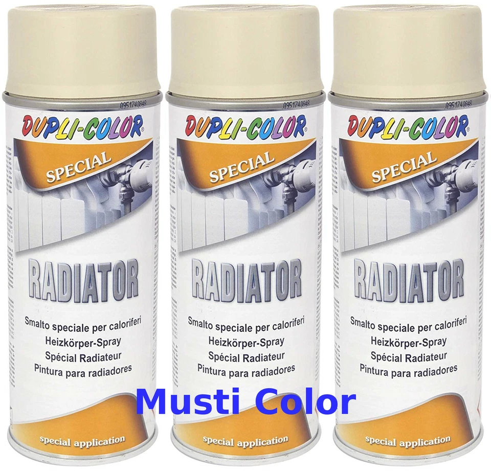3x400ml HeizkörpersprayHeizkörperlack Radiator Heizung Elfenbein Matt RAL9001 - Bild 1 von 1