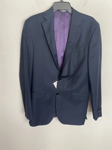 Ted Baker London Jones Suit Jacket Blue 40L 100% Wool NWT - Picture 1 of 5