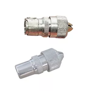 More details for coaxial tv aerial cable rf connectors coax plug male female metal screw type