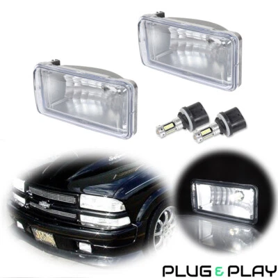 PAR DE LUCES ANTINIEBLA PARACHOQUES TRANSPARENTE REPUESTO PARA CHEVY S10 1998-04 PICKUP BLAZER Foto 1 de 4
