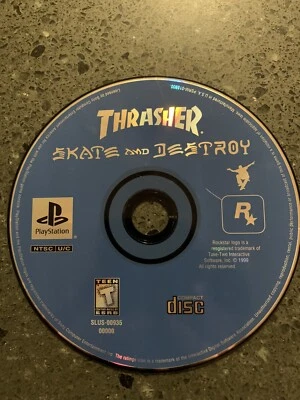 Thrasher: Skate & Destroy (Sony PlayStation 1, 1999) Disc Only TESTED WORKING - Image 1 of 2