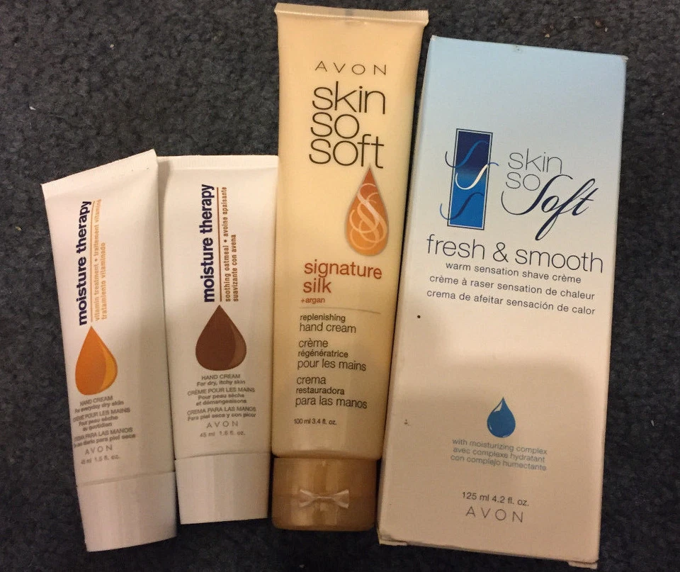 Avon Skin So Soft  fresh & smooth signature silk hand cream mixed lot of 4 - Image 1 of 1