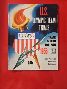 Equipo Olímpico de Estados Unidos 1956 Pruebas Programa Oficial Los Angles Coliseum Atletismo - Imagen 1 de 7